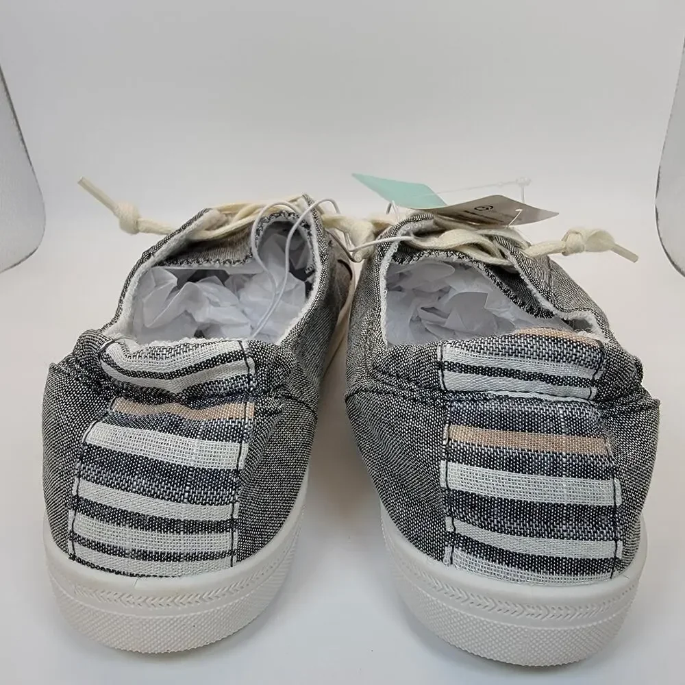 Magellan Outdoors Casual Shoes Womens 9B Gray Canvas Lace Up Comfort Sneaker - Picture 5 of 8